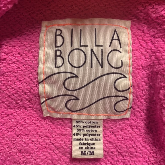 Medium Bright Pink Billabong Hoodie - Picture 6 of 7
